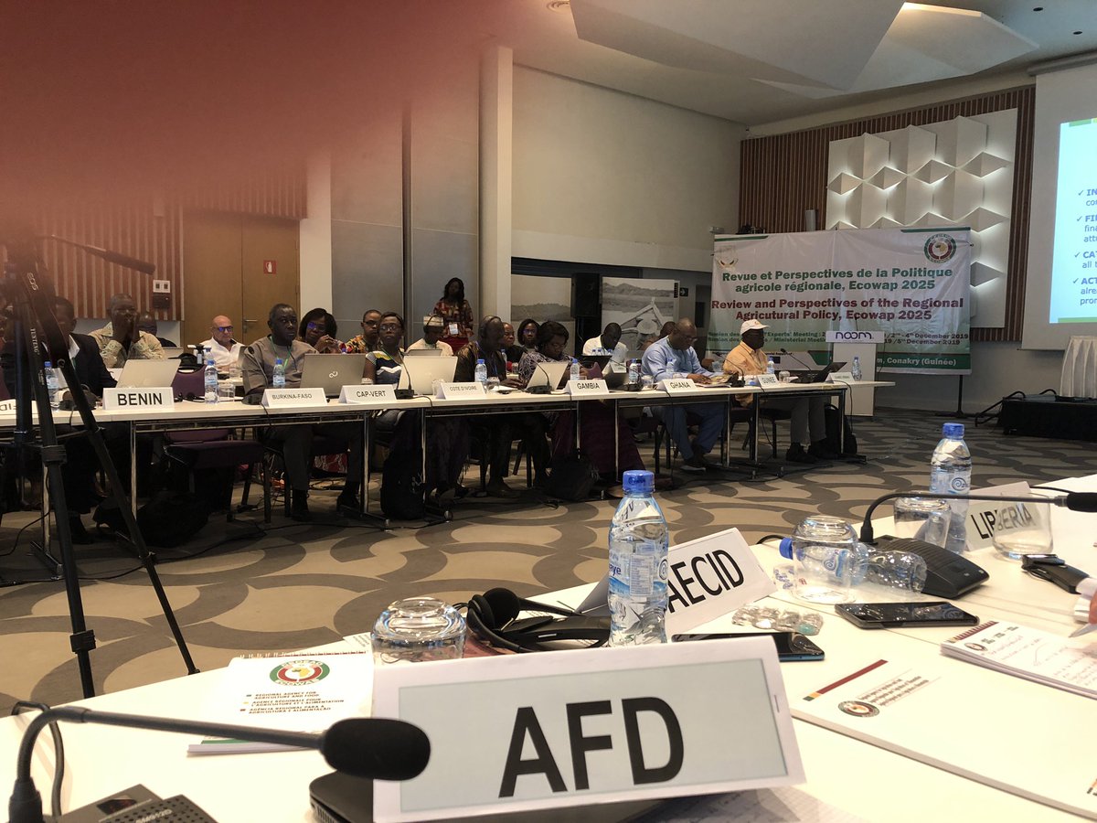 MatthieuDiscour's tweet photo. Réunion de @ecowas_cedeao, de ses EM et des partenaires pour dresser le bilan à mi-parcours de #Ecowap, la stratégie agricole de la #CEDEAO. Près de 2mds USD des partenaires au développement depuis 2015, pour des projets régionaux. @AFD_France coordonnateur du groupe bailleurs https://t.co/CyP7JT8eM5