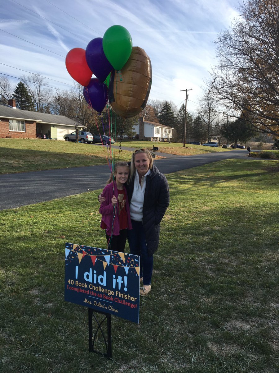 casd_ela's tweet photo. Mrs. Dalton challenged her 4th grade class with a 40 Book Challenge and she was able to celebrate with one of her students for accomplishing this goal! Congratulations Gretta! We are super proud of you! #casdela #OurFutureIsBright #CasdNews https://t.co/Pmvk2UQL8H