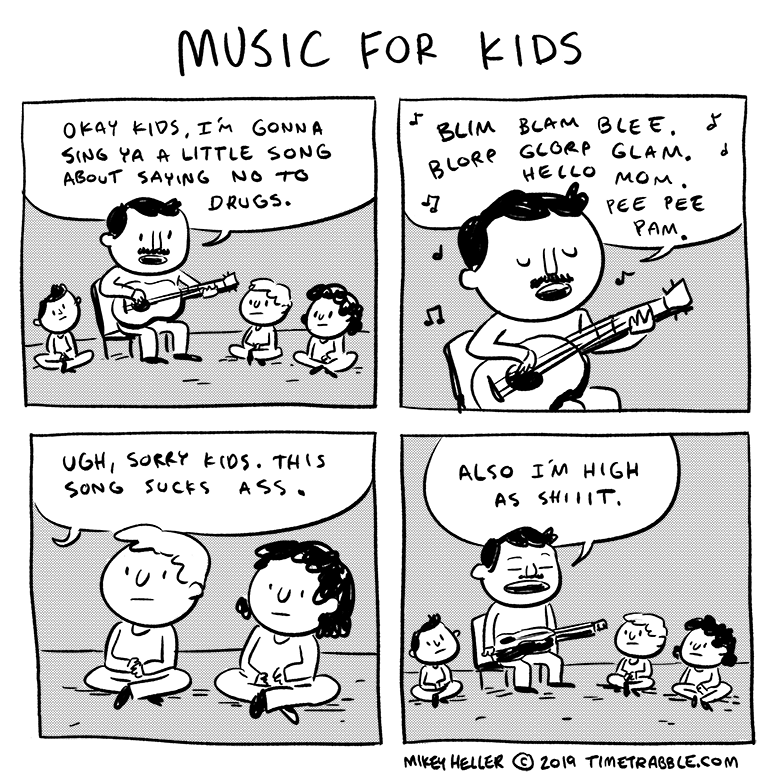 i drew a comic about music for kids 