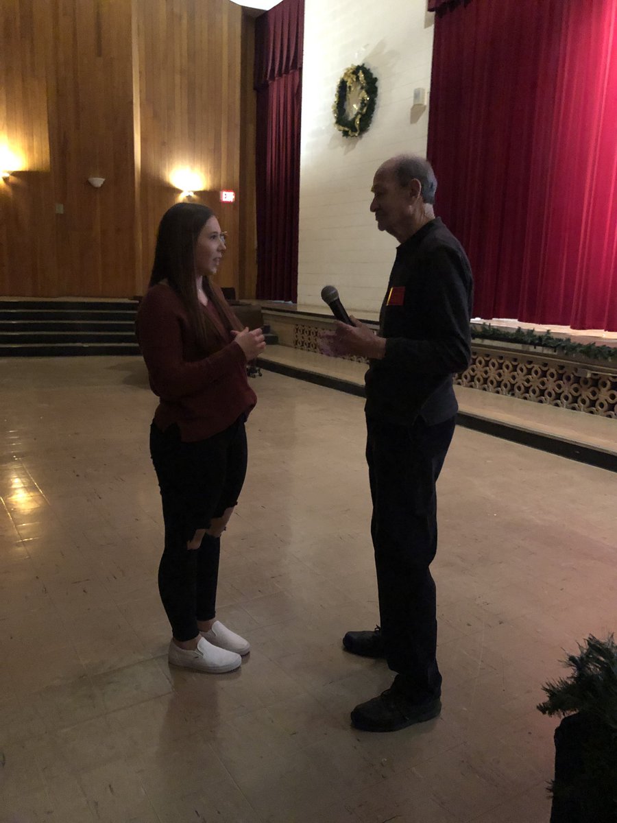 MrsMadisonWhite's tweet photo. I’ll  never forget today. Today I not only got to listen to a Holocaust survivor share his story, and the story of so many who never got the chance to share theirs, but I got to experience my students sit on the edge of their seats, soaking in every word of his. https://t.co/yprYhmoDRG