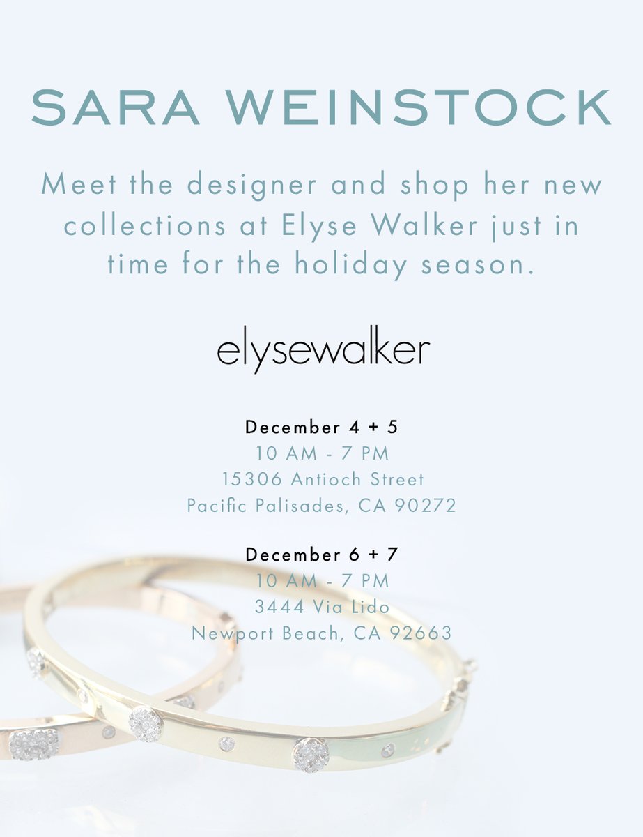 Our Elyse Walker trunk show in Newport Beach is tomorrow and Saturday! 💫 Screenshot this and save the date! Meet SW and try on all the newest gems 💎 you've had your eye on this season. ❤️