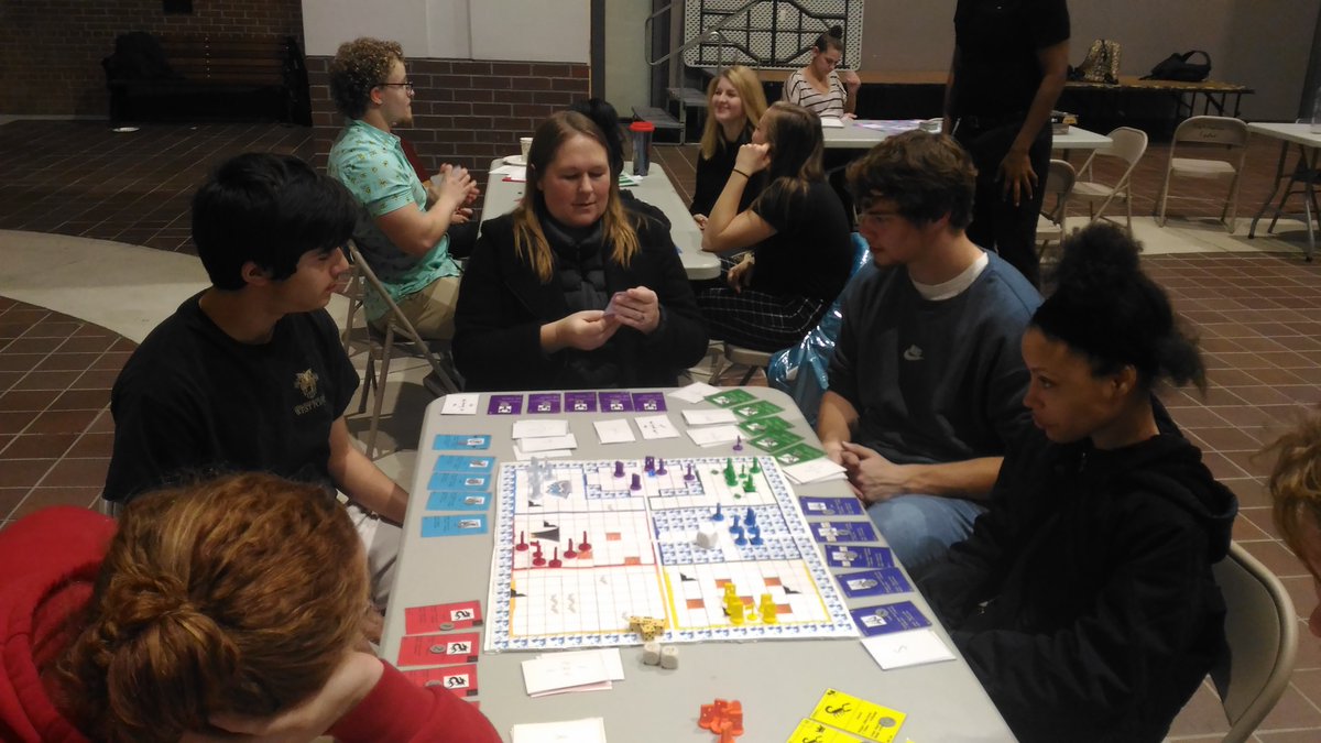 DrKucukkal's tweet photo. We had a lot of #fun at our game night which drew 40 board game enthusiasts! Students, faculty and outside visitors- thanks for joining us. 

Proud of all my students who presented their games. 
👏👏👏

#creativity #criticalthinking #boardgames #3Dprinting #makers @DSTMGallaudet https://t.co/lqnUu8weTV