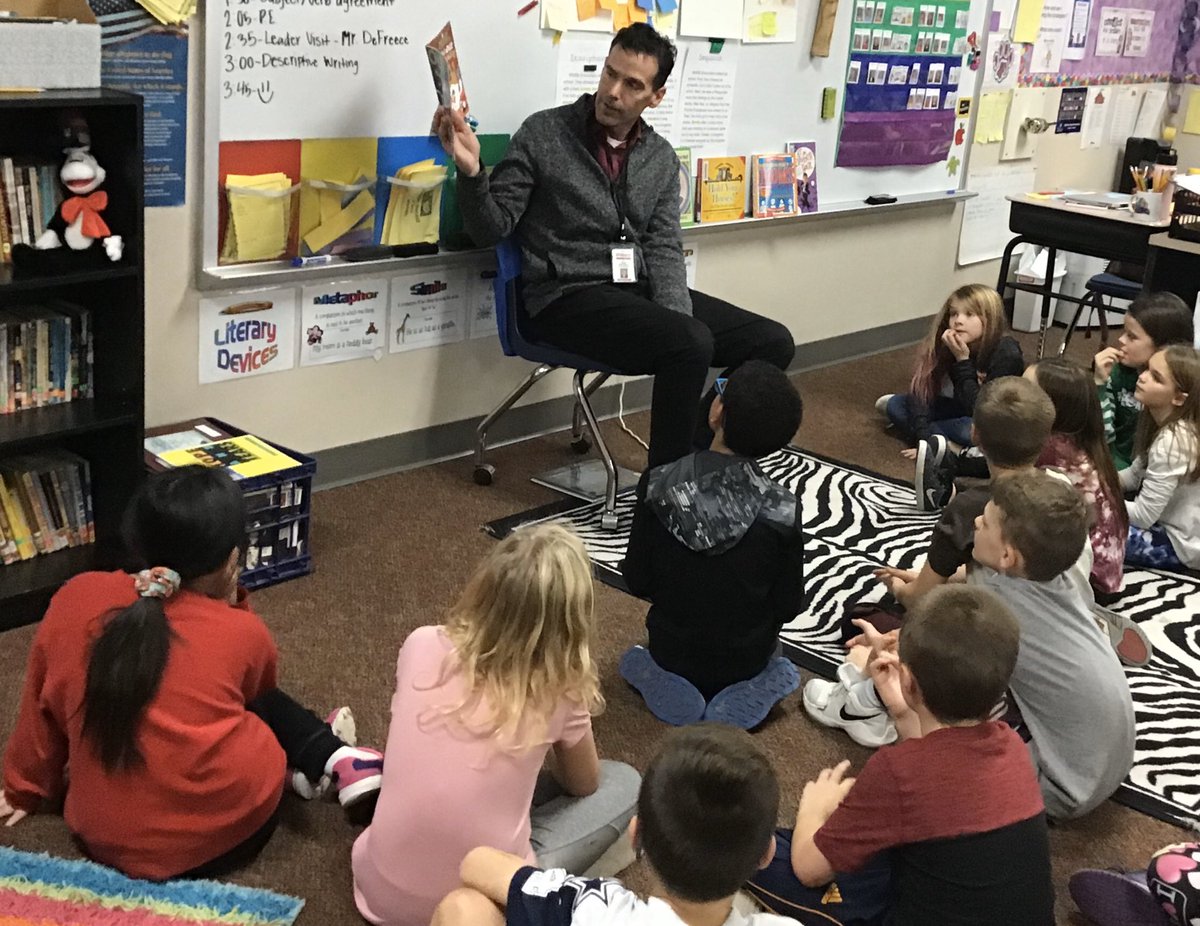 CMasekMPS's tweet photo. Adopt-A-Leader with Wheeler’s very own Andy DeFreece. Thanks for spending time reading to us. We love Olive, the Other Reindeer! @wheeler_mps @DeFreec @MillardPS https://t.co/5MkFzlzRMo