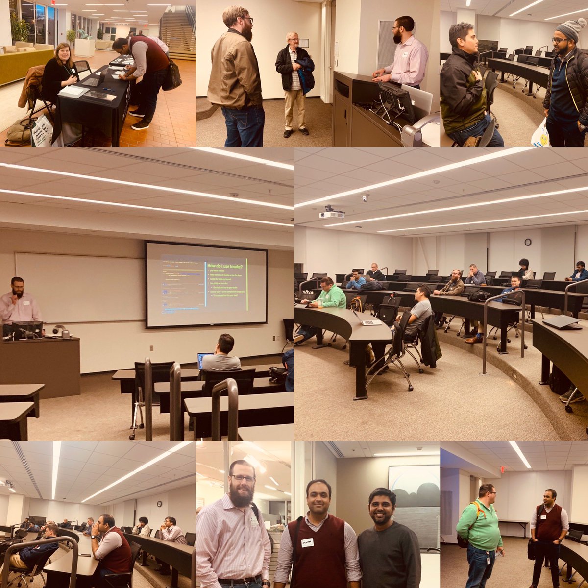 pydatacharlotte's tweet photo. Lots of Learning, amazing energy @RobHelgeson  did a great job. Thanks, everyone, for attending the event. #pydata #pydataclt #uncc #CharlotteNC #python #invoke https://t.co/hUBvQL6DhE