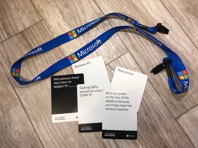 Alchemy with Friends cards that read:
PhD advisors these days have no respect for _________.

Reviewer #2
Real science
Gaining half a percent accuracy on CIFAR-10
Writing a paper on the day of the deadline because you finally beat the random baseline.