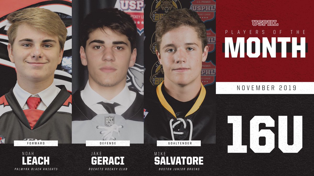 Your #USPHL16U #PlayersOfTheMonth come from the <a href="/GOPBK/">Palmyra Black Knights</a>, @NJRocketsJunior and <a href="/juniorbruins/">Junior Bruins Hockey</a>.

Congratulations to all!

bit.ly/16UPOTM1119