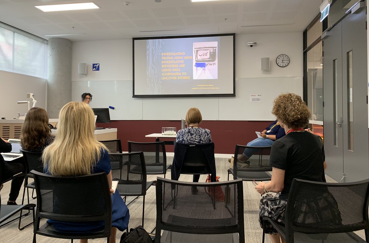 JERAA2019's tweet photo. Investigating Truths: How Arab investigative reporters are using data journalism to uncover stories, Saba Bebawi is talking about this. #JERAA2019 https://t.co/tGQPfDST3o