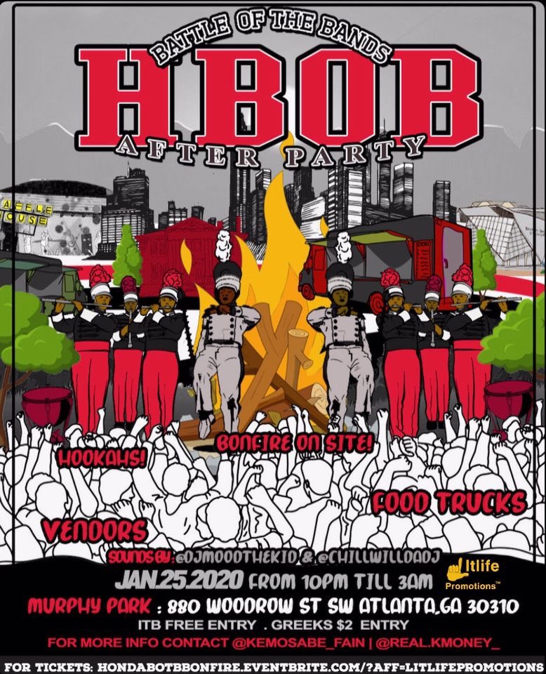 CreagLyric's tweet photo. Calling all band geeks and greeks... #hondabattleofthebands has returned!! After the turn up at #HONDABOTBBONFIRE🎺🥁🔥 TICKETS OFFICIALLY ON SALE GET YOUR EARLY BIRD TICKETS RN FOR $2 ‼️‼️🗣🗣
#HBOB2020 #PVAMU #BCU #benedictcollege #FAMU #GSU #NCAT #JSU https://t.co/R6hbqJ9egT