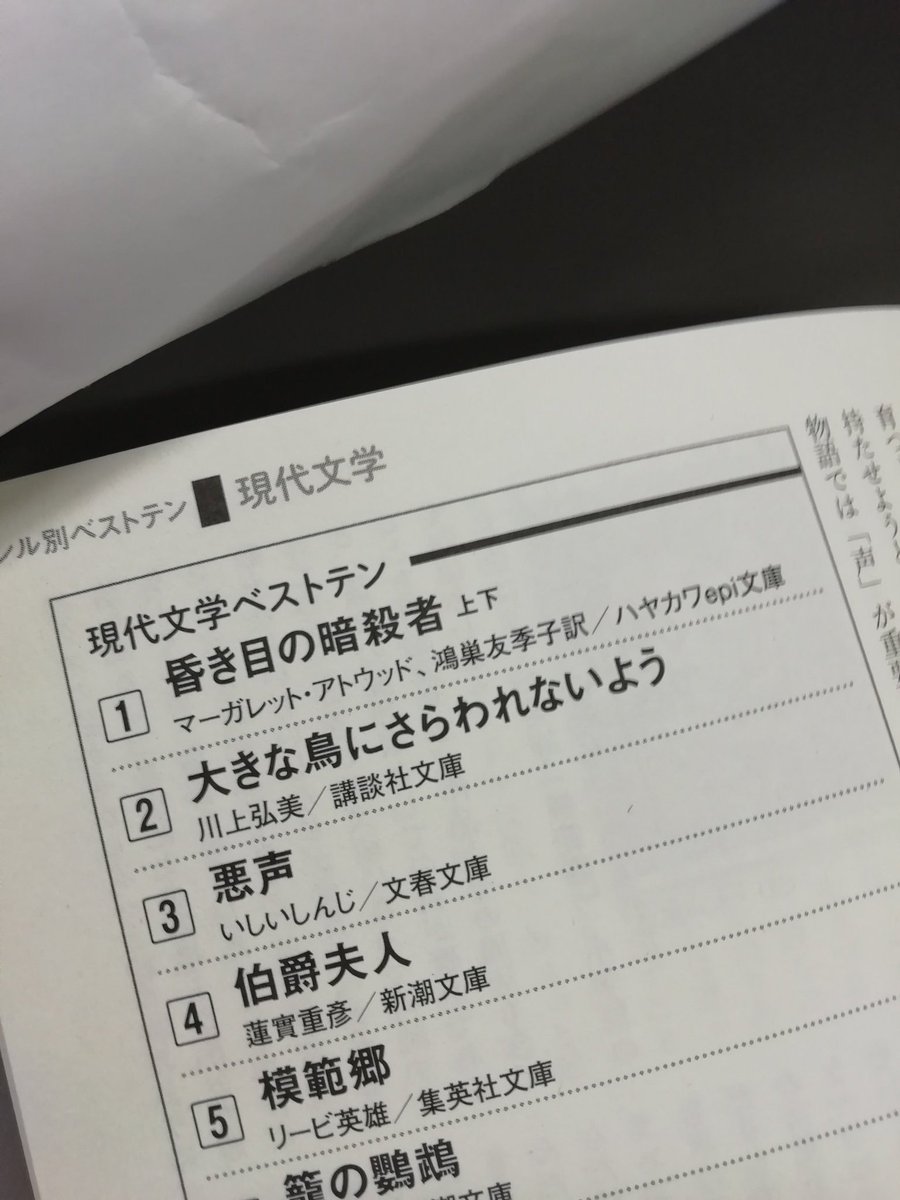 Akira Yamaguchi おすすめ文庫王国 本の雑誌 のジャンル別ベストテンの第1位にマーガレット アトウッド 鴻巣友季子訳 昏き目の暗殺者 が選ばれました 選者は永江朗さん 選評の全文 ベスト10は おすすめ文庫王国 をチェック Akira Yamaguchi おすすめ文庫王国 本の雑誌 のジャンル別ベストテンの第1位にマーガレット アトウッド 鴻巣友季子訳 昏き目の暗殺者 が選ばれました 選者は永江朗さん 選評の全文 ベスト10は おすすめ文庫王国 をチェック