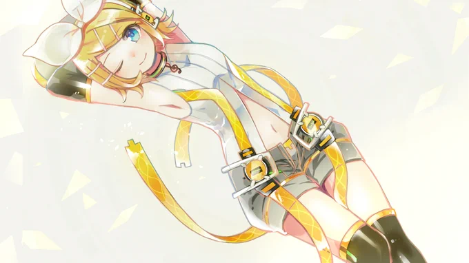 ピアプロ運営です。本日は「ウインク」作品をご紹介!はねさんのアペンド衣装のリンちゃん!ポーズがキュート&amp;セクシー(⋈◍>◡<◍)。✧?【https://t.co/oJPwSXgHdk】 #piapro #鏡音リン 
