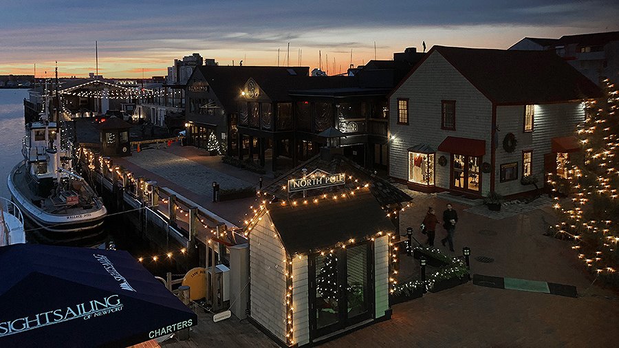 Bowen's Wharf Dressed For The Holidays, Newport, Rhode Island...
