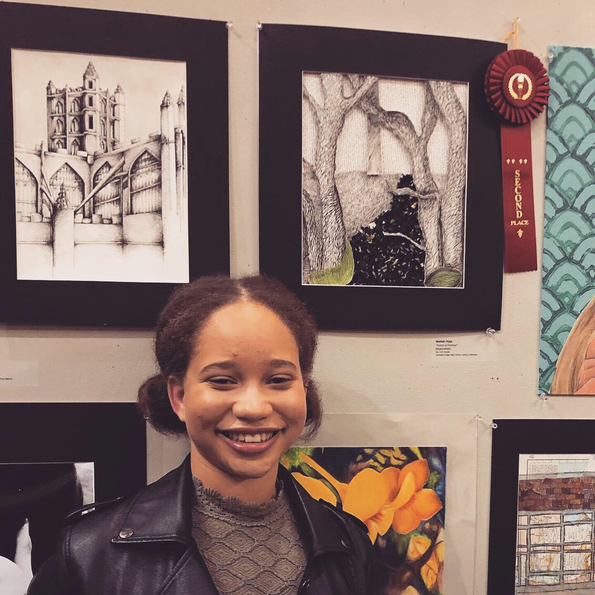 Congratulations to Meliah Hipp!  She won 2nd place at the York County High School Art Show! #OneCR <a href="/CatawbaRidge/">CatawbaRidge</a>