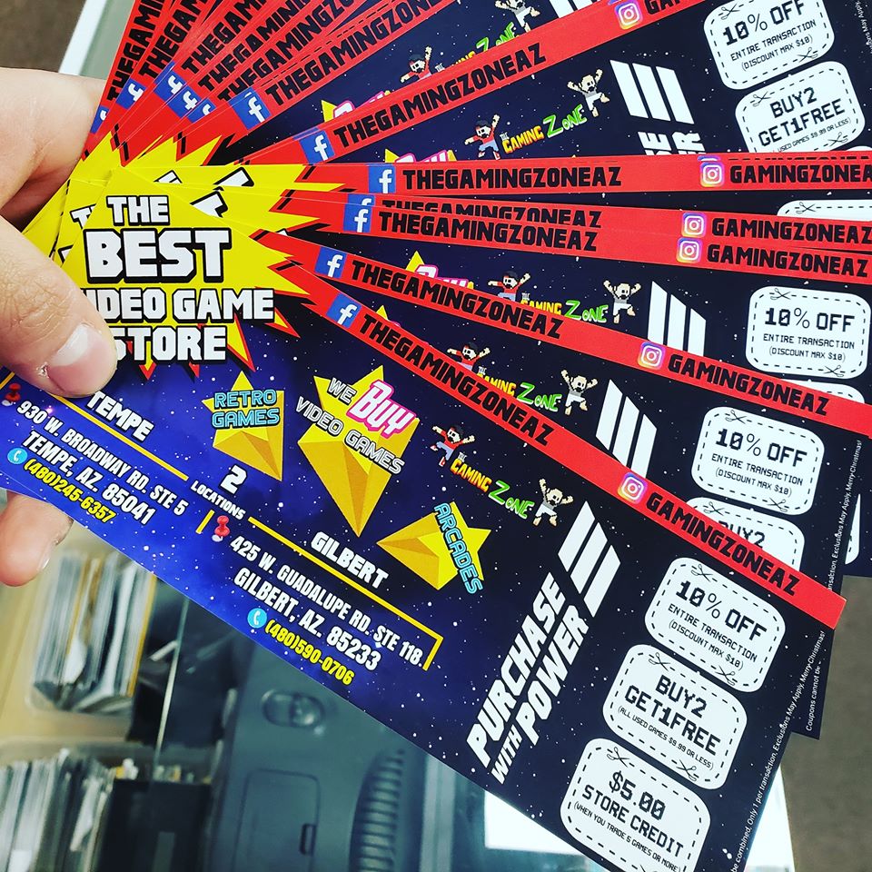 Happy Holidays
⛄⛄⛄

Christmas coupons have just arrived!!!

Receive one of these with any purchase.
😍😍😍

#TGZ #SupportLocal #Cash4Games #Nintendo #Retro #Zelda #Gamecube #SuperSmashBros #Arizona