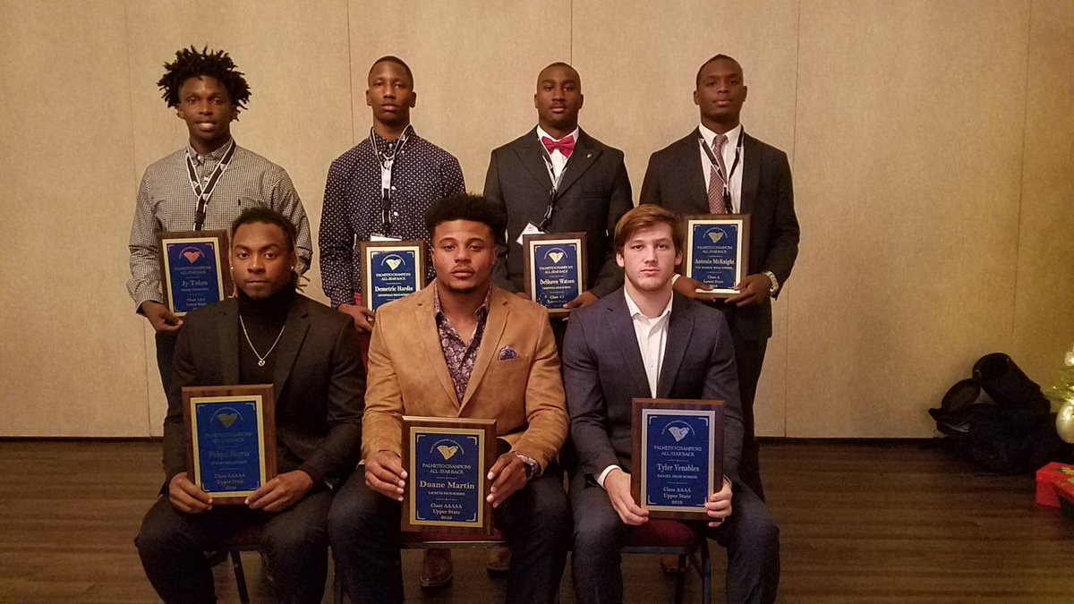 Palmetto Champions Backs of Year that were here in attendance tonight #thestate