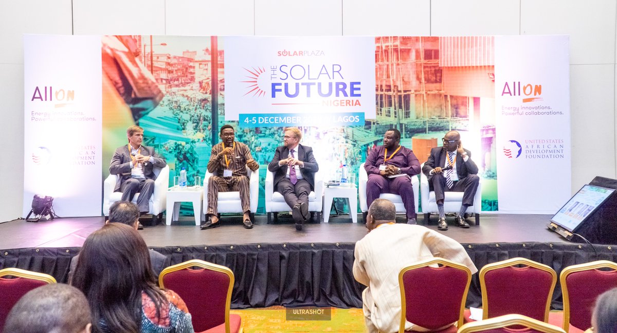 UltrashotNG's tweet photo. Panel Discussion on Minigrids @ The Solar Future Nigeria @solarplaza 

Meet the Panelists, @WiebeB_Africa CEO 
@AllOnEnergy, @olu_fatoki Senior Advisor @nesp_nigeria, Trey Jarra - CEO @RenewviaEnergy, @IfeanyiOrajaka - CEO @GreenVillageEle, Bolade Soremekun, CEO @Rubitec_Solar https://t.co/iUOqKbRJ5d
