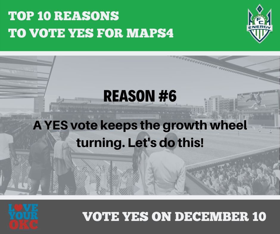Please share with your friends and family! 

#LetsDoThis #VoteYESforMAPS4 #LoveYourOKC 💚 <a href="/davidfholt/">Mayor David Holt</a> <a href="/mstonecipher13/">Mark Stonecipher</a> <a href="/YESforMAPS/">Love Your OKC - YES for MAPS 4</a>