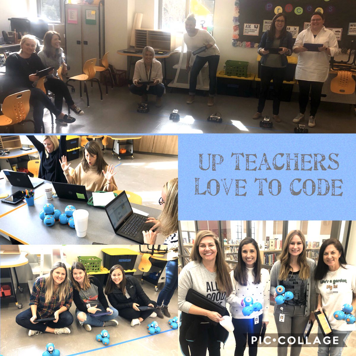 Our teachers are ready to code with their students next week! #HourofCode will be campus wide!! ❤️🤖 💻 <a href="/hpisdschools/">Highland Park ISD</a>
