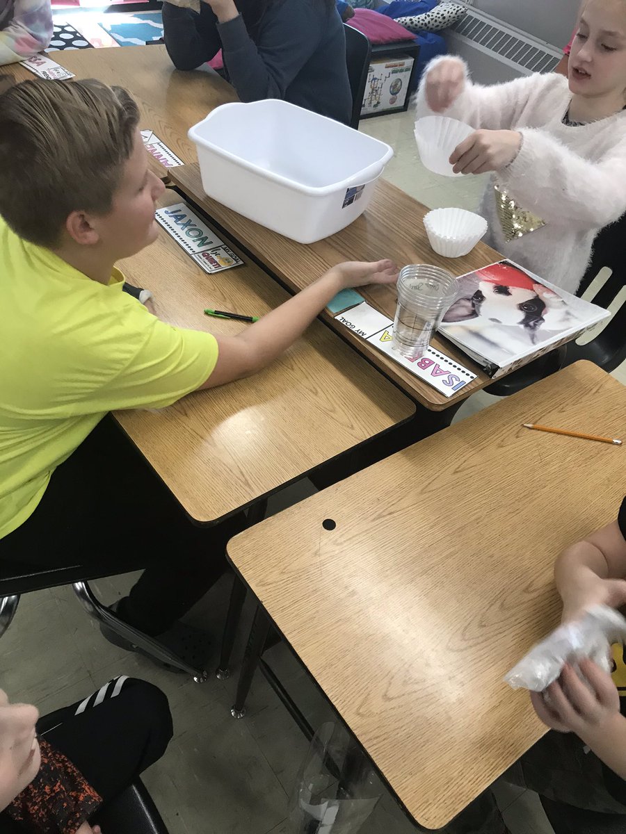 Mrs_Goodwin5th's tweet photo. So thankful for the opportunity to use @EiE_org curriculum this year. We are in the middle of our ☝🏼 unit. We just finished learning about environmental engineers and are on our way to making water filers. Today we tested out the materials to see which ones we might want to use! https://t.co/fDf3YGwwJN