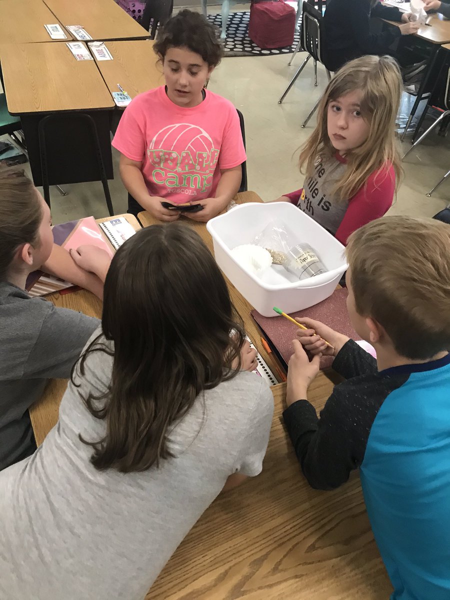 Mrs_Goodwin5th's tweet photo. So thankful for the opportunity to use @EiE_org curriculum this year. We are in the middle of our ☝🏼 unit. We just finished learning about environmental engineers and are on our way to making water filers. Today we tested out the materials to see which ones we might want to use! https://t.co/fDf3YGwwJN