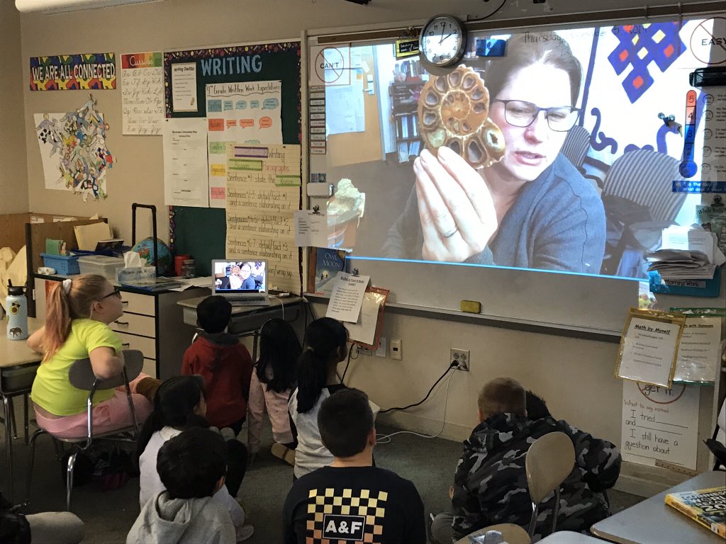 ErinG722's tweet photo. The students and I got to Skype a scientist today! This is my third year doing this and every year is awesome! Thanks to @ProfALW for taking the time to chat! I highly recommend you take advantage of this opportunity! @SkypeScientist #ShrewsburyLearns #teamfloral https://t.co/6W3D4Dvih2