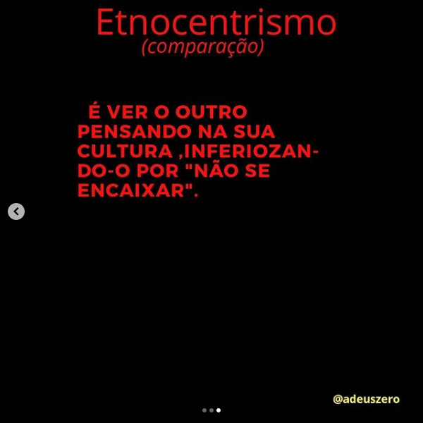 AdeusZero's tweet photo. Você sabe o que é etnocentrismo? E relativismo cultural?
Aprenda agora a diferença entre eles pra virar um craque em sociologia!
#Pas2 #2ano #EnsinoMedio #Etnocentrismo #Relativismo #Sociologia #CED619 #Estudo #studygram #studygrambr #enem https://t.co/EJqOAkYjsw