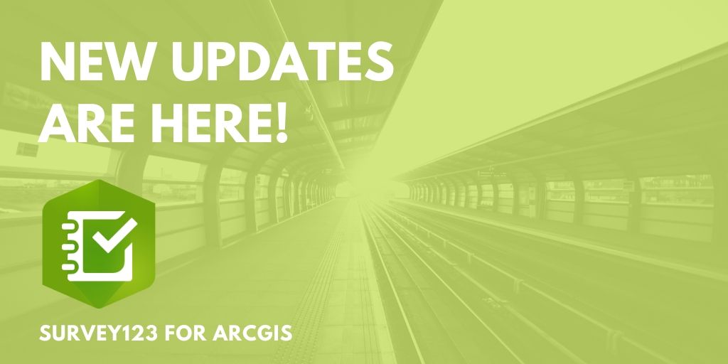 ArcGISSurvey123's tweet photo. Our last update of the year for #Survey123 for #ArcGIS just released! We've made a handful of important enhancements and fixes, so check the blog for details >> https://t.co/y8gNAv0OvN https://t.co/or6M1LYv1n