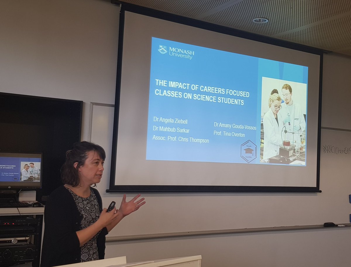 monashChASERs's tweet photo. @monashChASERs star Dr Angela Ziebell killing it at #RACIChemEd19 https://t.co/41OA04yZtA