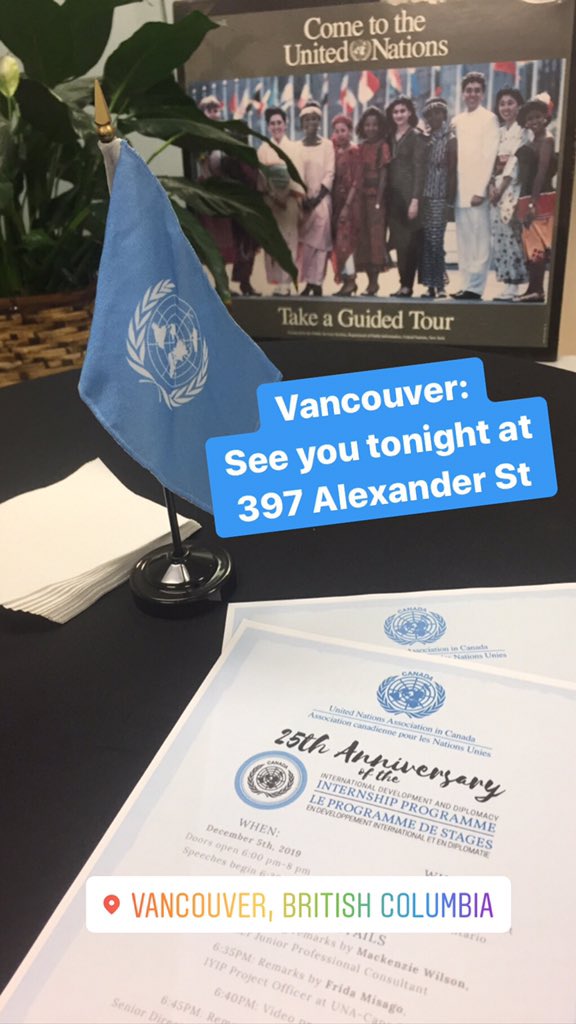 UNACanada's tweet photo. Vancouver: See you tonight at 397 Alexander St. to celebrate #IDDIP’s 25th Anniversary! 🥳🌎 https://t.co/uk9hhSELBb