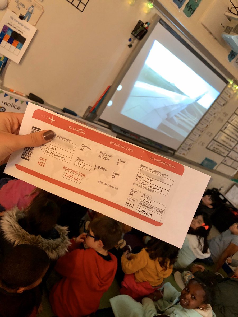 GRES_MsMoncure's tweet photo. On Tuesday we took off from the LAES Airport on a trip to see the seven continents! Now that we’ve landed safely, students are training to become “travel agents” and create their very own travel plan to one continent 🌎✈️ #LAESDecember #dolphinpride #fcpsPBL https://t.co/5Bk171hxsW