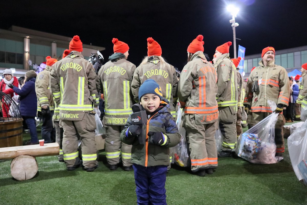 maverickarnel's tweet photo. @globalnewsto my son reporting live at #toydrivelive https://t.co/PE9fnxmLQD