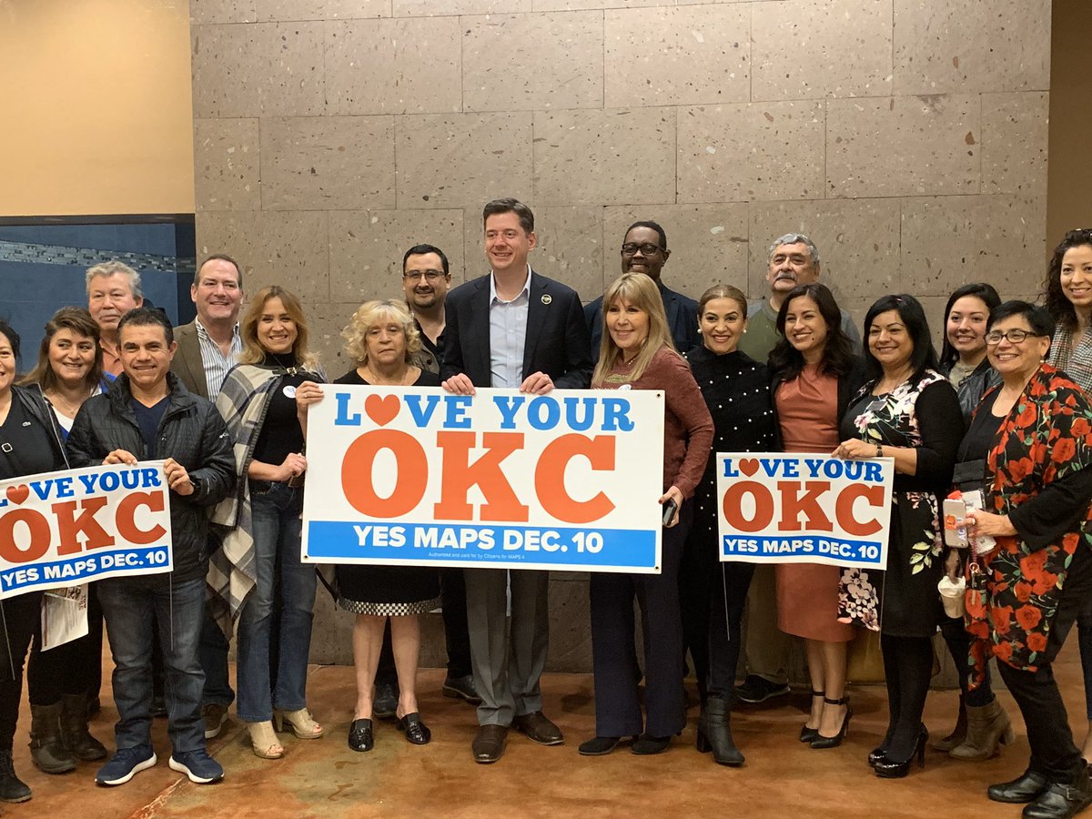 davidfholt's tweet image. Barnstorming across the city continues for #MAPS4!  Remember that the last day for early voting is tomorrow (Friday) from 8-6 at your county election board!  #LoveYourOKC
