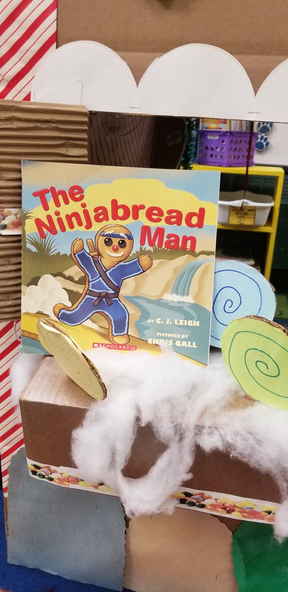 CatBuckheit's tweet photo. Today in K we were so pumped to read The Ninjabread Man! Gingerbread week is almost over but we still have a ton of gingerbread books to go! #cpmrocks #teamkindness #thematiclearning #queenofkindergarten #gingerbreadweek #thisiskindergarten #MPS #interactivereadalouds https://t.co/zSiBI1jAug