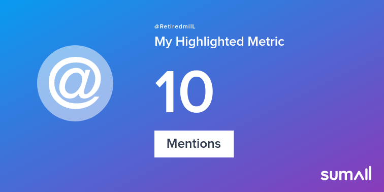 My week on Twitter 🎉: 10 Mentions. See yours with sumall.com/performancetwe…