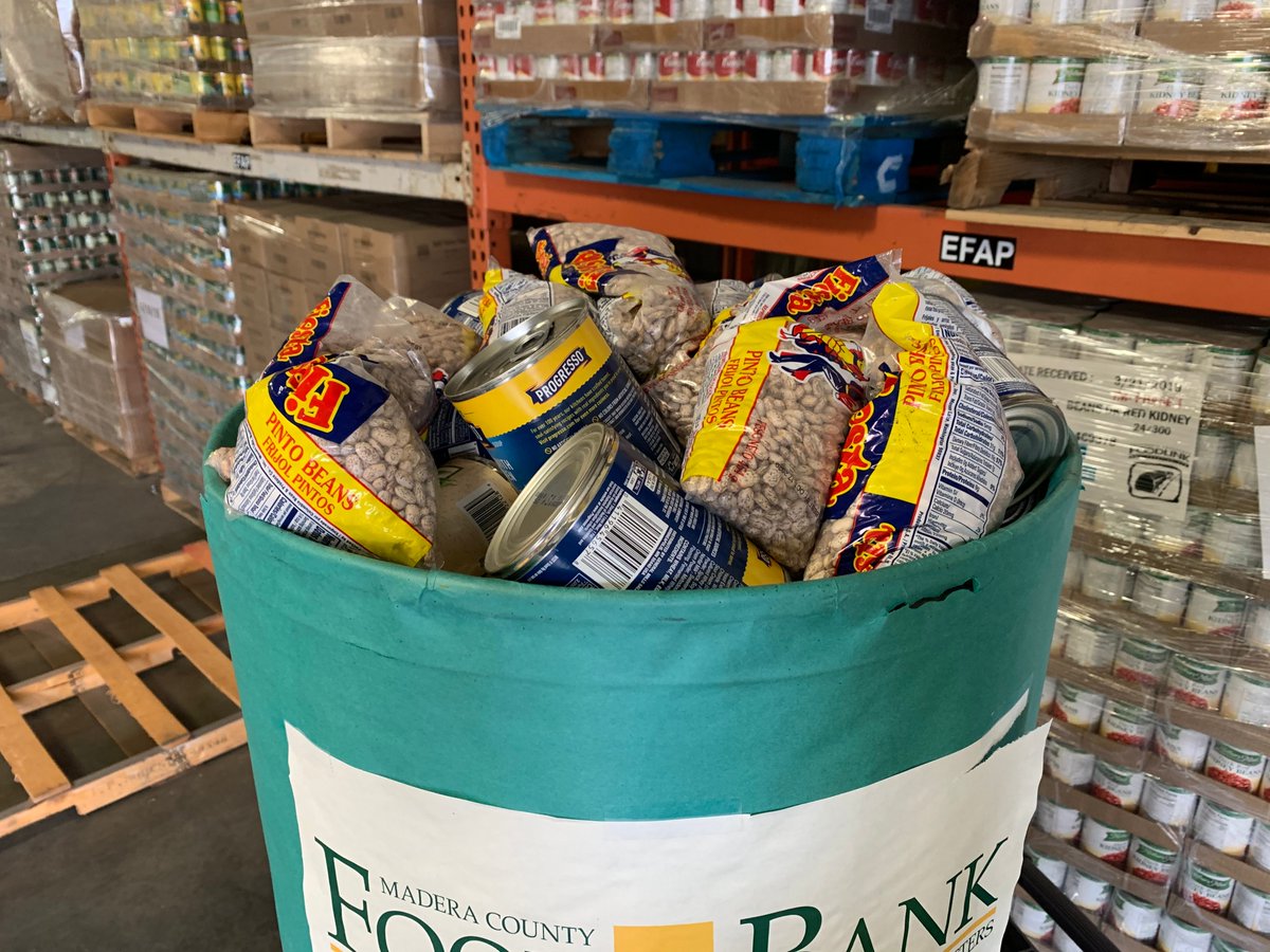 maderaauto's tweet photo. Our team helped collect food to be donated to the Madera County Food Bank and dropped it off the day before Thanksgiving. We filled both containers provided to us which was more than we have ever done! Thank you to everyone who helped support the cause! #maccares #madera https://t.co/ayozXL7Lze