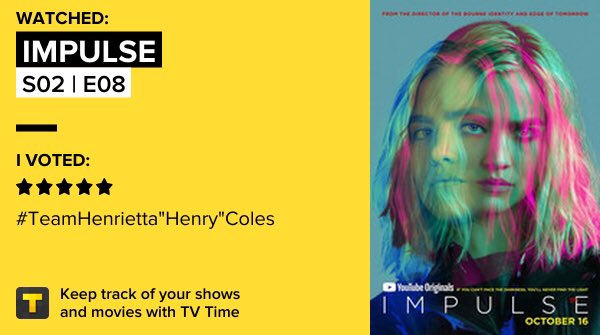 coffee_graff's tweet image. #Impulse - S02 | E08 #TheTether episode on #TVTime

Great lines in this episode:
“What’s better, being safe or free?”
“It’s you. I’m tethered to you.”

I wish more people were watching this show. Amazing drama.
 tvtime.com/r/1dTCG