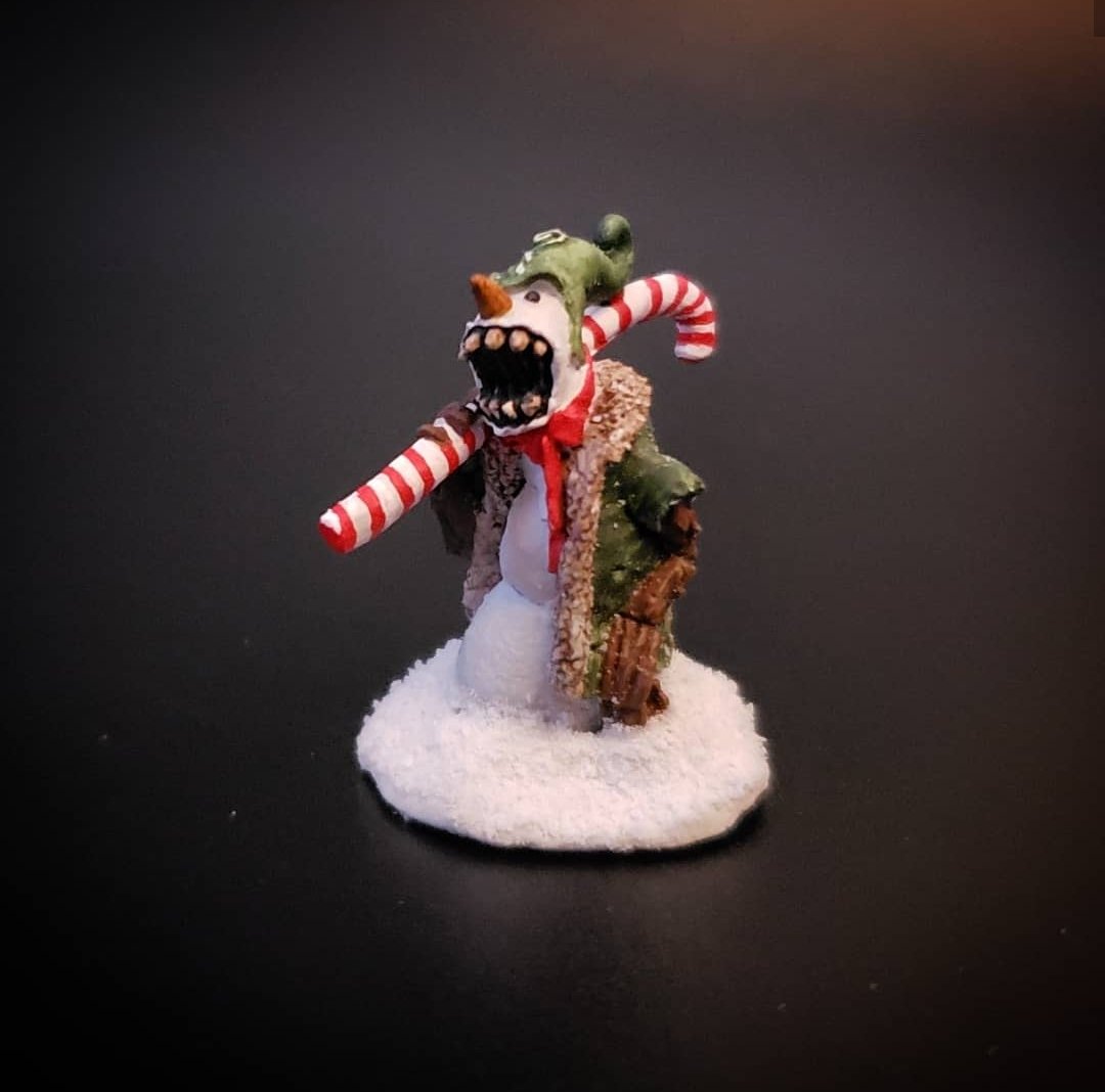 DystopiaMatt's tweet photo. Snowgoon number 2. Dirty deeds done dirt cheap #snowgoons #frostythesnowman⛄ #reaperminiatures #reapermini #paintingminiatures #miniaturepainting #mini #rpgmini #rpgminiatures #rpgminis #geek #geeklife #snowman #frostythesnowman #boardgamenight #scalemodel #scaleminiature https://t.co/xDHIw3wntt