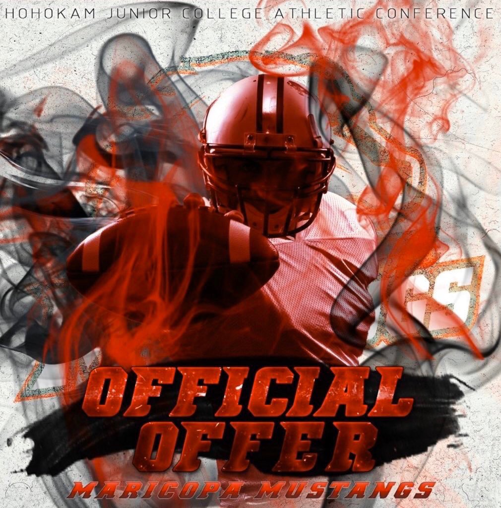 darrenrod3's tweet photo. Blessed to receive my first official offer from Maricopa Mustangs! @CoachBpayne28 @MaricopaMustang @Angrybirdfb https://t.co/9lgi3uzKBJ