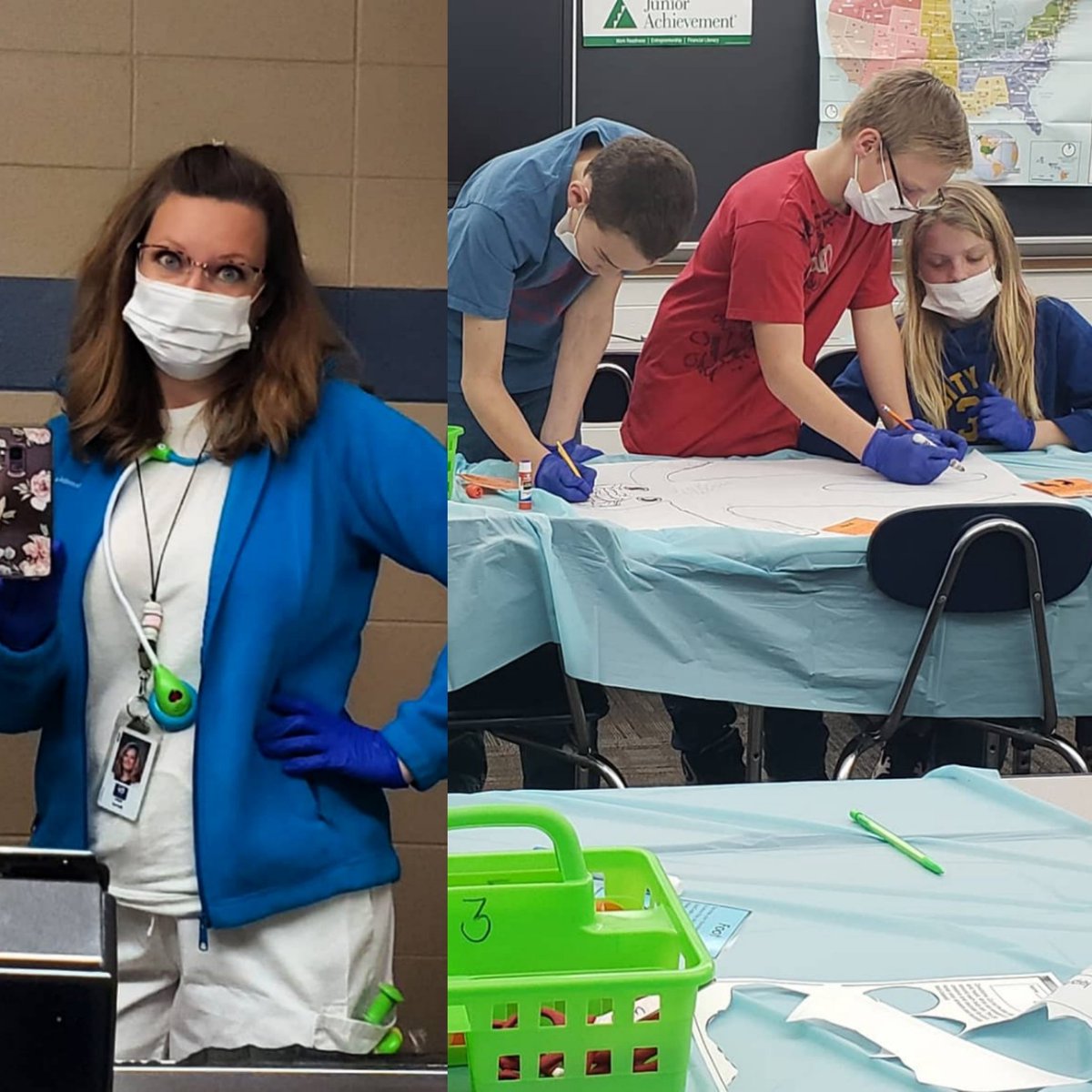 Nikki_Barcus's tweet photo. Character Autopsies were a hit this week. Also, I need to find other reasons to wear scrubs for school because those things are comfy! #readyforanything #swes https://t.co/VjkvJ3QTMk