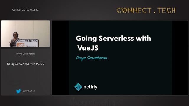 connect_js's tweet photo. New video from https://t.co/o2hWr1PtIt 2019: "Going Serverless with VueJS" by Divya Sasidharan @shortdiv of @netlify https://t.co/ykuyQlMEbv
#VueJS 
@recallact https://t.co/eAm0NfIJbY