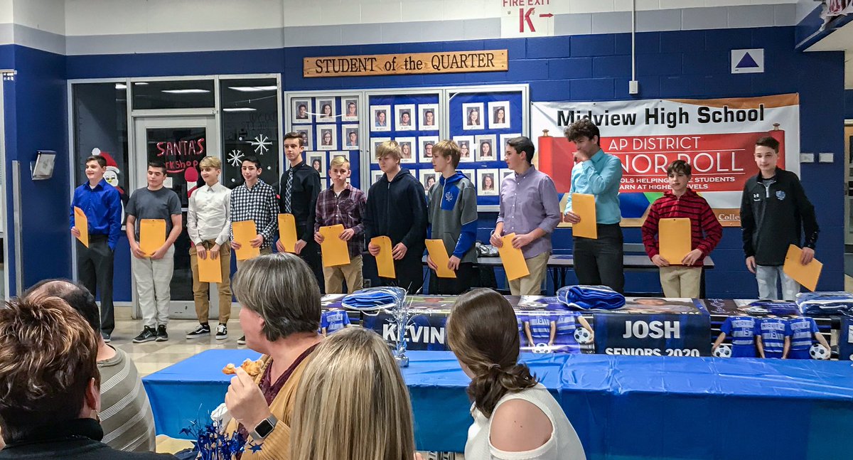ImpeccableNest's tweet photo. Soccer Banquet closes out fall sports.  Proud of these JV boys and extra proud Nate earned Academic Athlete recognition for making honor roll first quarter. 

#middiesoccer
#jvcaptain
#classof2023 https://t.co/0VaFGLSPd5