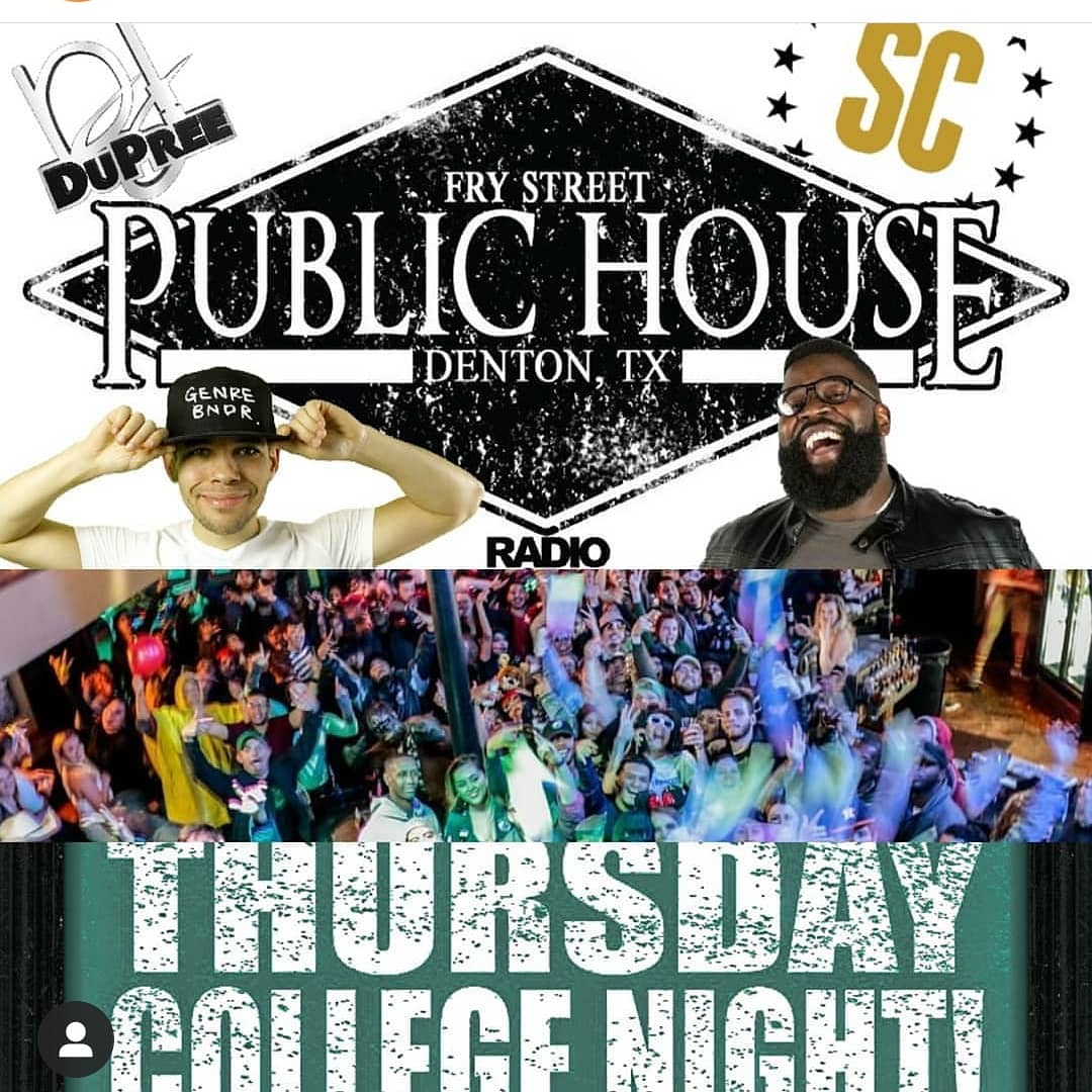 Denton2night's tweet photo. Tonight at @PHonFry #cowboyswatchparty at PH. It's
College Night and that means @djscmusic inside and @DjDuPree08 on the patio!#patiolife Drink Specials Available 21&Up With Proper ID No Exceptions! #frystdjs #denton2night #CowboysNation #collegenight #unt #twu #nctcdenton https://t.co/7z4HNLfJrZ