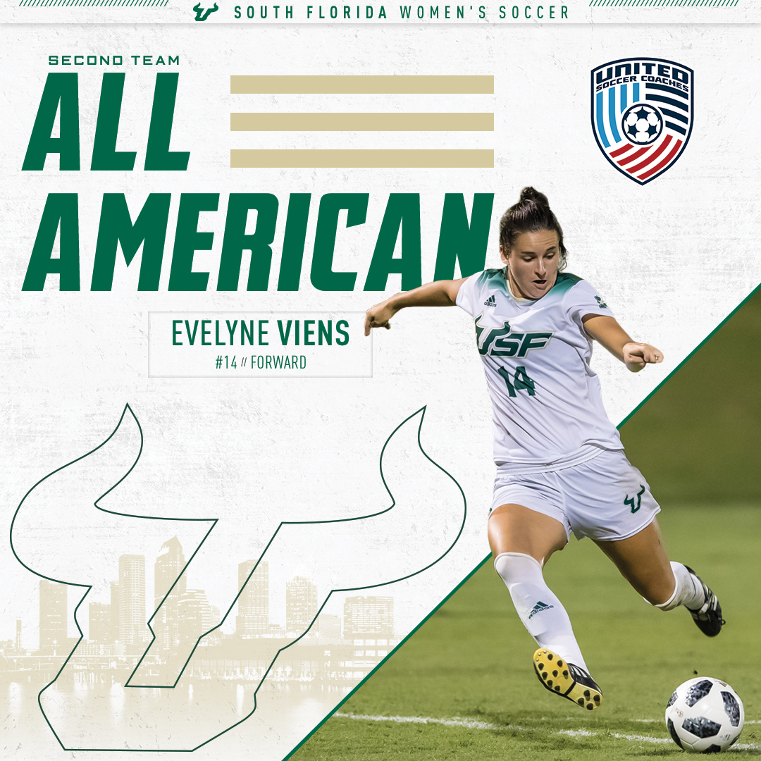 USFWSOC's tweet photo. 🚨 3⃣-PEAT 🚨

@EvelyneViens14 is now a THREE TIME All-American! She was named a @UnitedCoaches second team All-American for her efforts in her historic senior season!

📰: https://t.co/7WIj9lFADT

#USFALLin 🤘 https://t.co/DpuF25SYhx