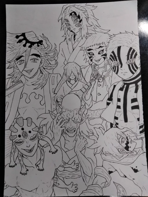 十二鬼月の上弦の鬼壱～陸 ?
ほぼほぼ初めて描いたキャラでムズかったw

#鬼滅の刃 #十二鬼月 #上弦の鬼 #壱～陸 #鬼滅の刃イラスト #イラスト
#鬼滅の刃好きさんと繋がりたい 
#鬼滅の刃絵描きさんと繋がりたい 
#絵描きさんと繋がりたい 
#イラスト好きさんと繋がりたい 