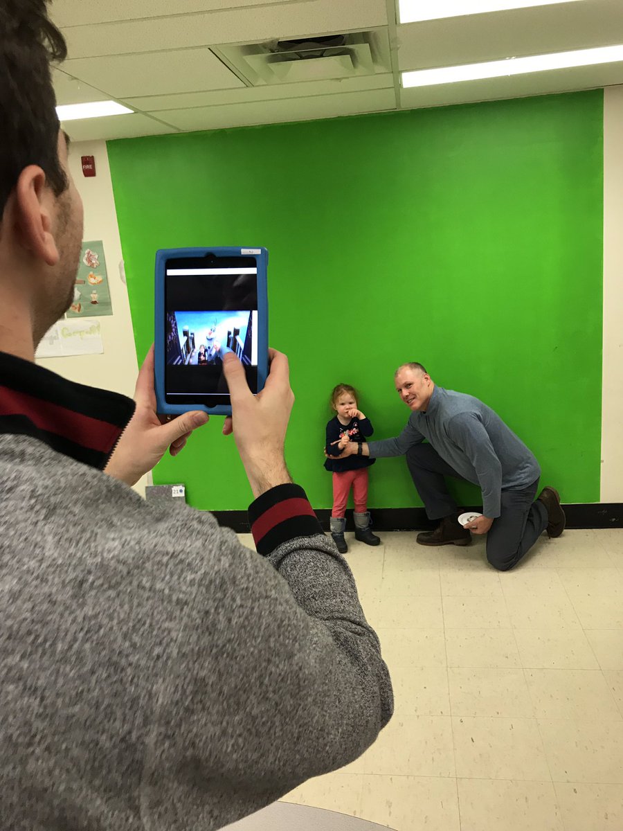 Thanks to green-screen technology, we got to hang out in Santa’s workshop and with Olaf!!