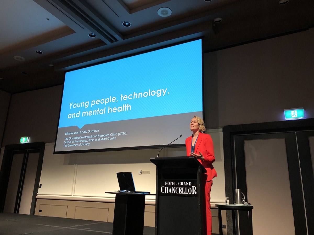 First presentation of our new research looking at the harms reported by youth related to technology by Dr ⁦<a href="/Krittany_Been/">Brittany Keen</a>⁩ #GatherTeam ⁦<a href="/NAGSGambling/">National Association for Gambling Studies</a>⁩ #NAGSConference