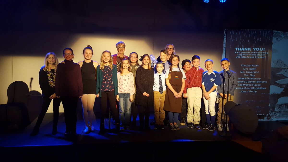 KES_Bailiff5's tweet photo. What a night of story telling at The Walnut House! Thank you Kara Kemp for this once in a lifetime experience! Our kids truly owned the stage! @KittrellSchool #BD4L Thank you to all faculty, staff, and parents who supported our night. https://t.co/Cr7XTCoDi7