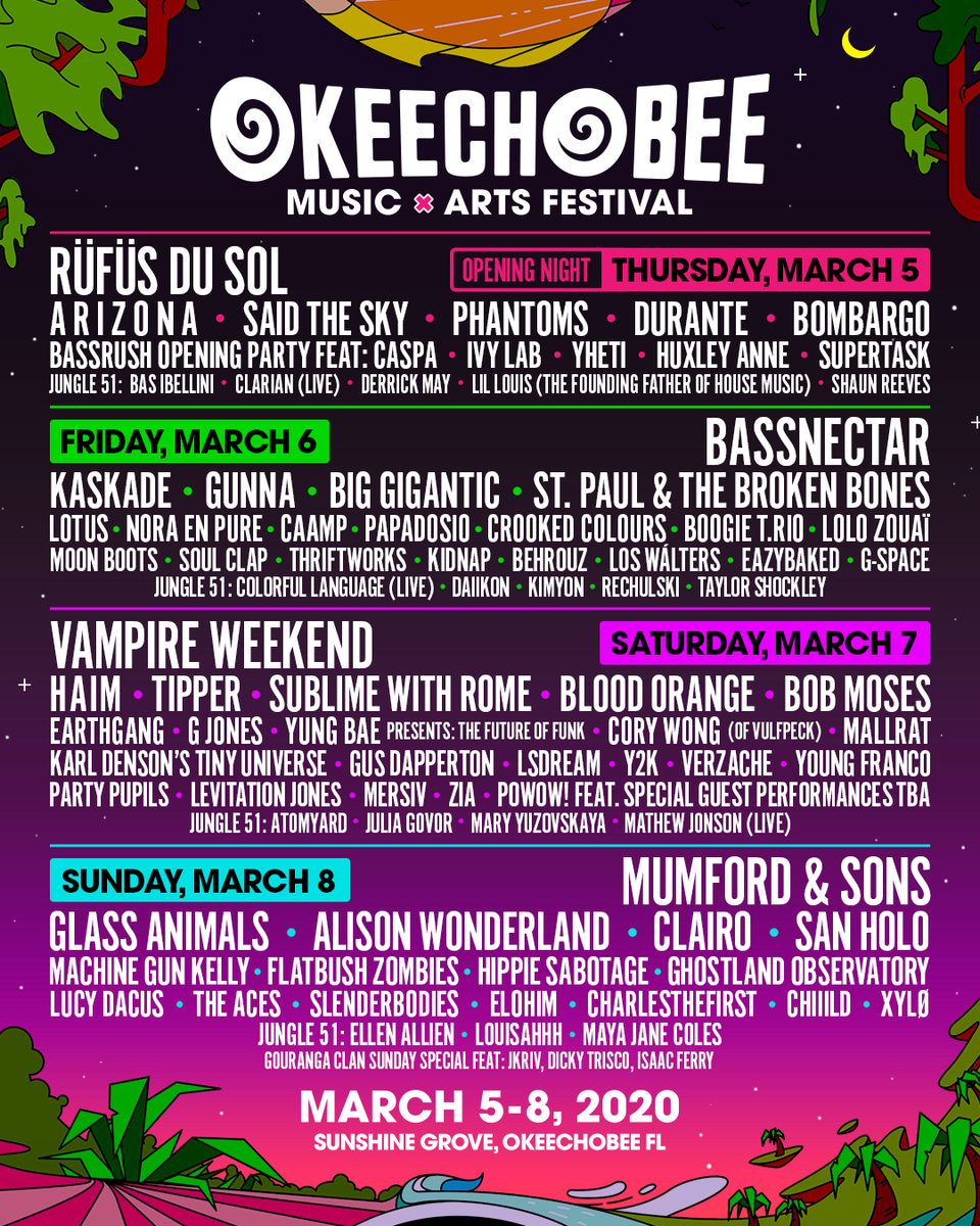 Electric_Hawk's tweet photo. 💫 OKEECHOBEE GIVEAWAY 💫

Enter for a chance to see Bassnectar, Tipper, Glass Animals, G Jones, and more in March 2020 ⚡

RULES:

1) Follow @Electric_Hawk &amp; @mathenymusic 
2) RT and LIKE this Post
3) Tag the friend you'd bring and why 💜

BONUS ENTRIES: https://t.co/jJ9fSqQpkX https://t.co/9wO4rgqqen