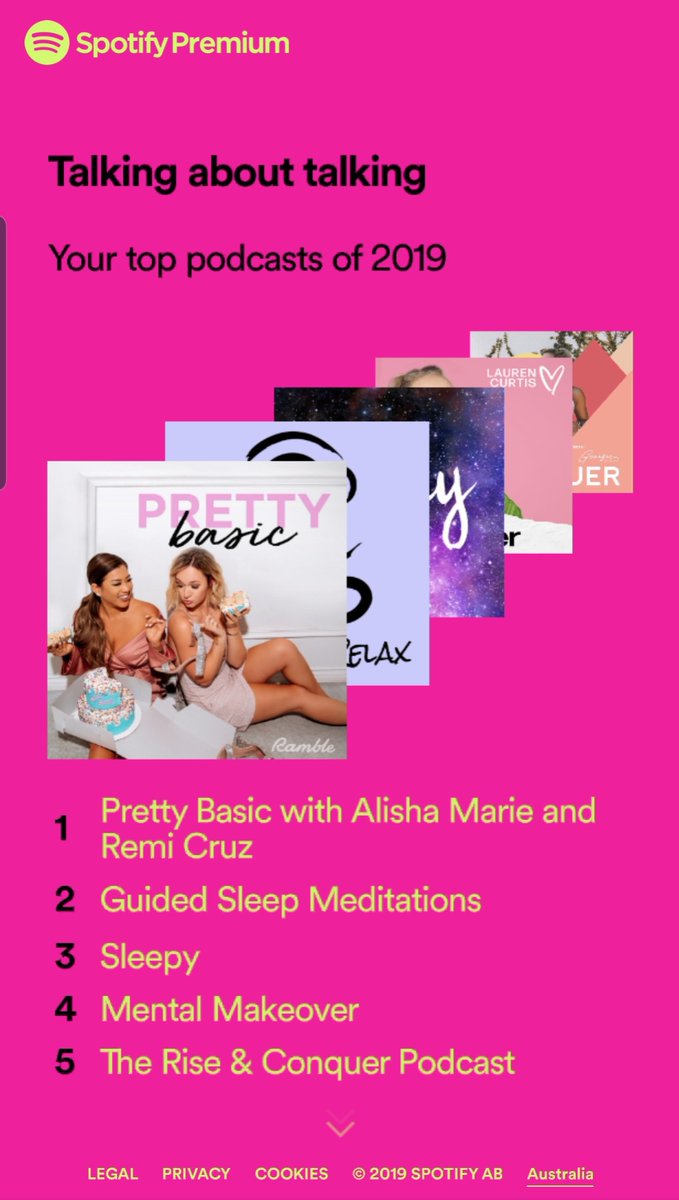 NeiKairl's tweet photo. @prettybasic #numberonepodcast you know your obsessed with pretty basic when you listen to it over and over and it becomes your top 2019 podcast 💚💚💚💚 https://t.co/DyZkRApMTp