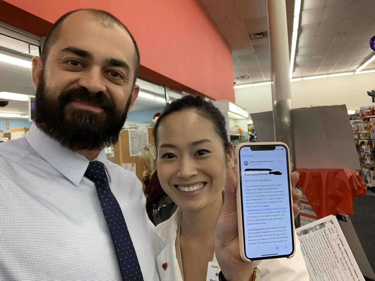 KenAhlrich's tweet photo. Guess what Twitter... @misshiennie is a licensed pharmacist!!! The wait is over! Congrats!! @Chdwarrior @doug_chang8 #TheFuture #WellDeserved #D6403 https://t.co/tgndotFlXt