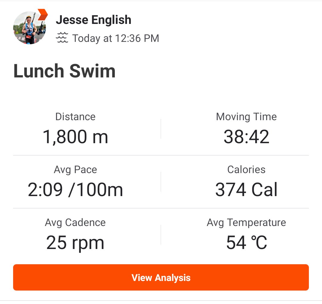 jme900's tweet photo. #UltraCalForCal #swim #bike #run #ironman703training
Dec 3: 414 Cal
Dec 4: 767 Cal
Dec 5: 374 Cal
Total: 1555 Calories https://t.co/9nhgWsR0nv